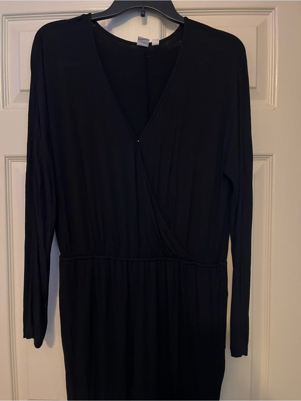 GAP Black Long Sleeve Wrap Jumpsuit